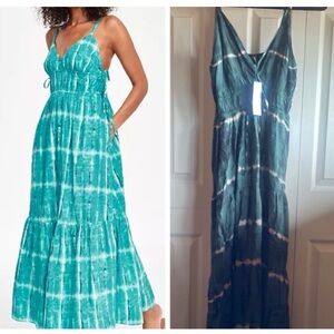 YFB Young Fabulous & Broke NWT Tie-Dyed Sleeveless Vneck Maxi Dress Medium